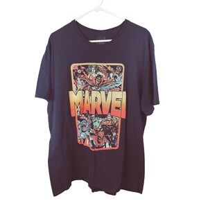 Marvel Comics Graphic T‎ Shirt Black Short Sleeve Crew Neck Men's 2XL